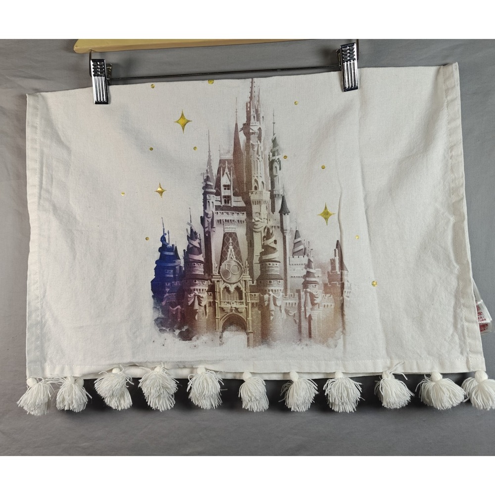 Walt Disney World 50th Anniversary Castle Hand‎ Towel With Fringe